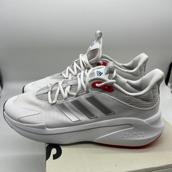 adidas White and Gray Athletic Shoes - Picture 6 of 16